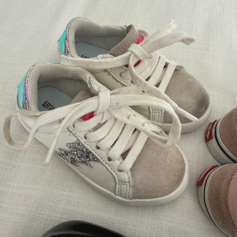 Kids Shoes‎ Bundle Janie and Jack Little Chicken Vans Pink Glitter White Sparkle - Picture 4 of 8
